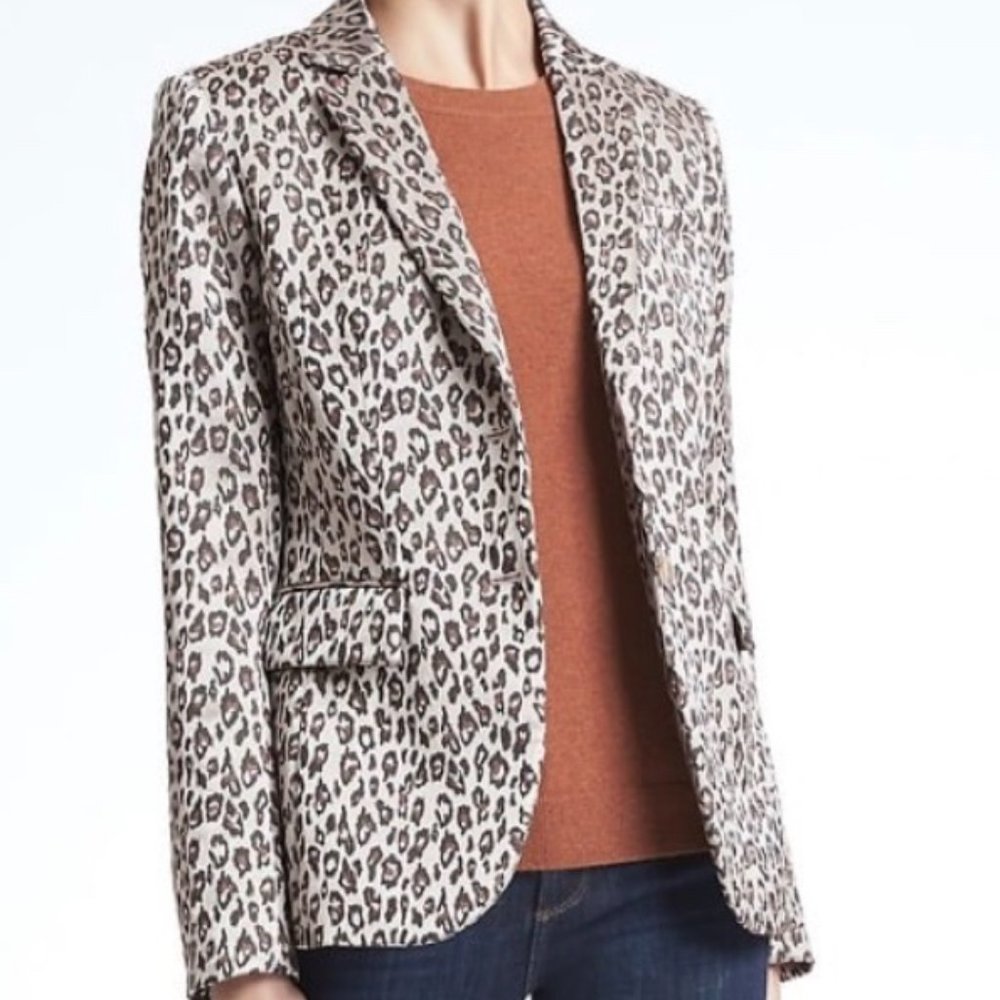 🎉HPx2🎉 Banana Republic Leopard Blazer / Jacket - Picture 14 of 15